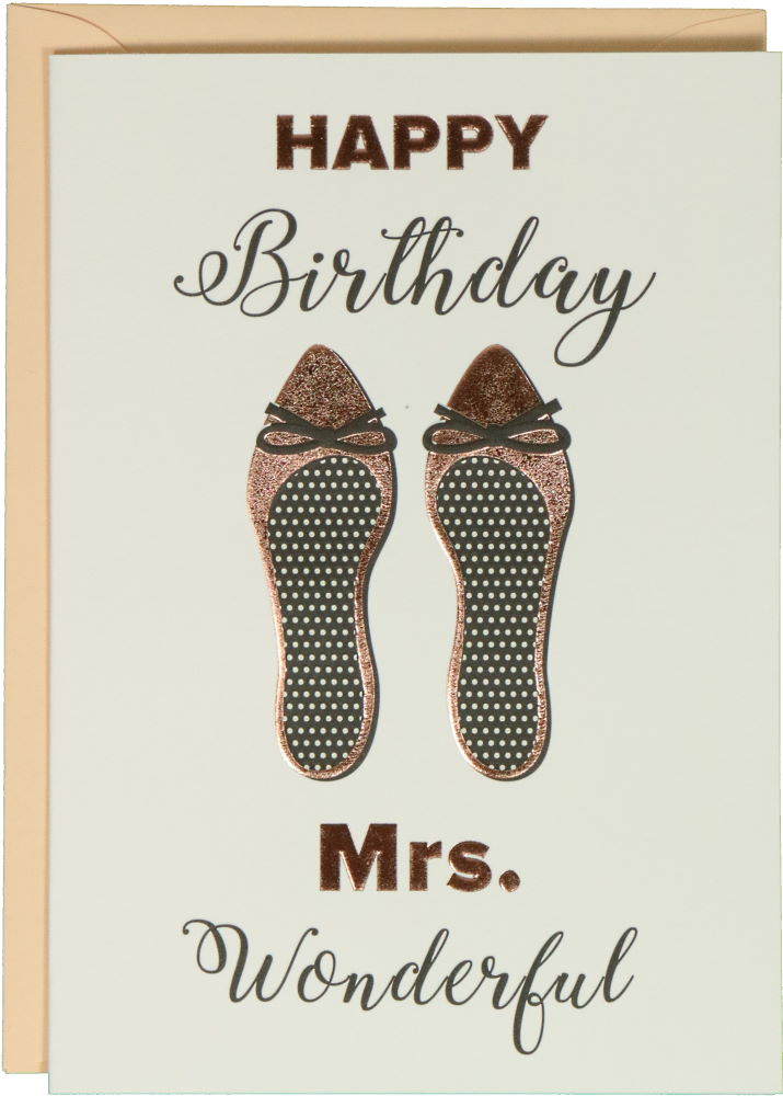 Glückwunschkarte Geburtstag: Donna May Happy Birthday - Mrs. Wonderful!