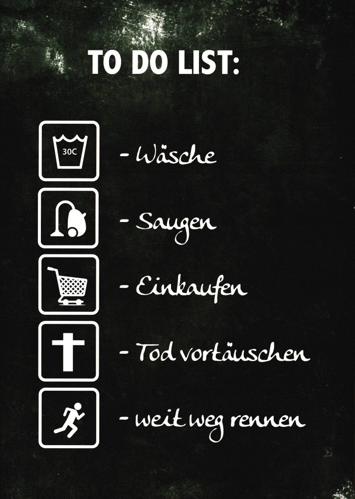 Postkarte Sprüche & Humor "To Do List"