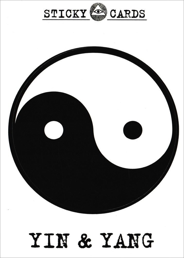 Sticker-Postkarte "Yin & Yang"