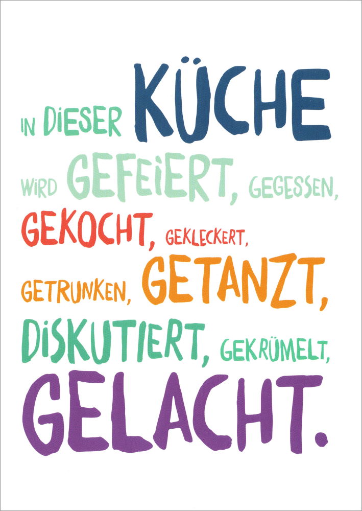 Postkarte Sprüche & Humor "In dieser Küche wird"