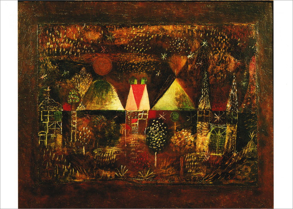 Kunstkarte Paul Klee "Nächtliches Fest"