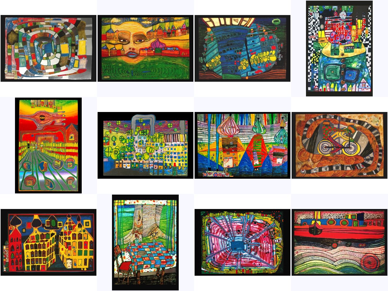 Kunstkarten-Topseller-Set Friedensreich Hundertwasser