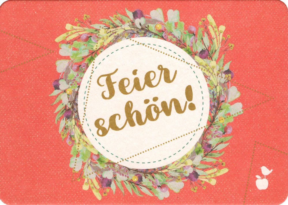 Postkarte Sprüche & Humor "Feier schön!"