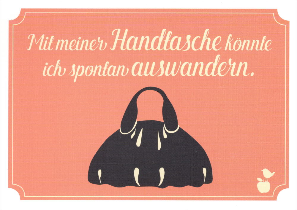 Postkarte Sprüche & Humor "Mit meiner Handtasche könnte"