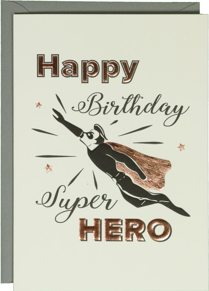 Glückwunschkarte Geburtstag: Donna May Happy Birthday - Super Hero!