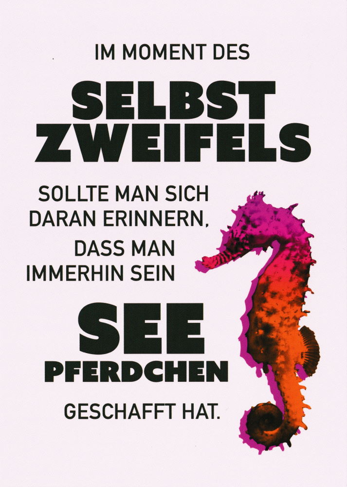 Postkarte Sprüche & Humor "Im Moment des Selbstzweifels"