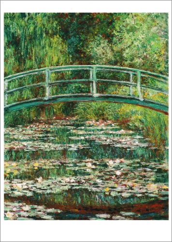 Kunstkarte Claude Monet "Brücke über einen Seerosenteich"
