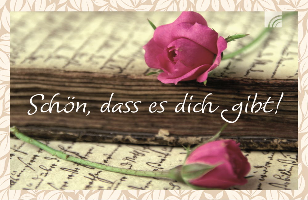 TeePostkarte "Schön, dass es Dich gibt!"