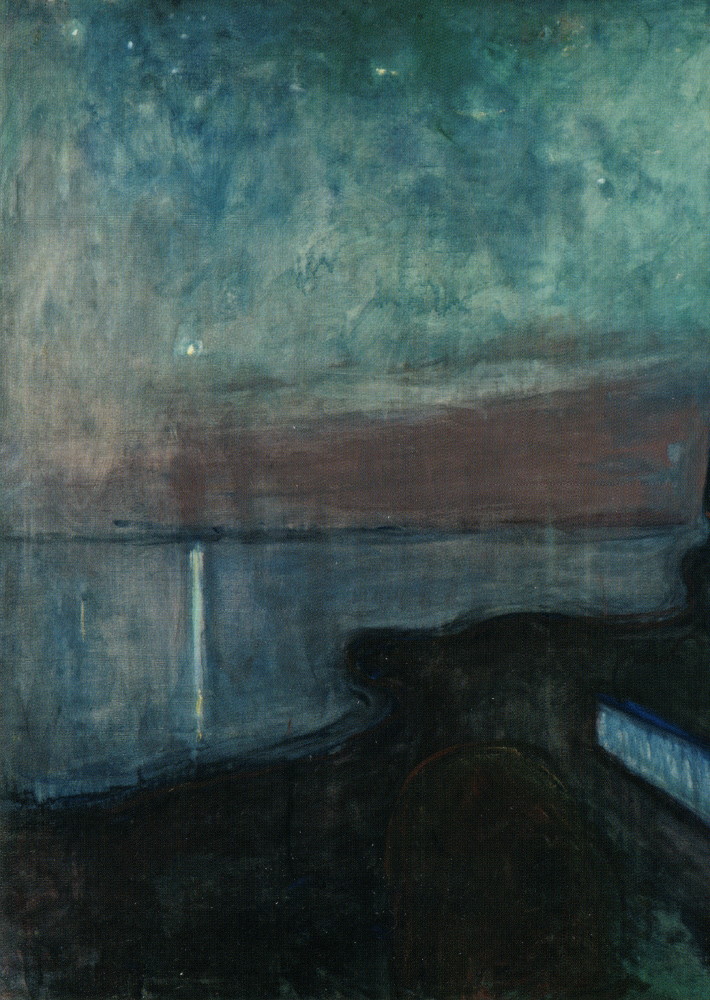 Kunstkarte Edvard Munch "Sternennacht (Ausschnitt)"