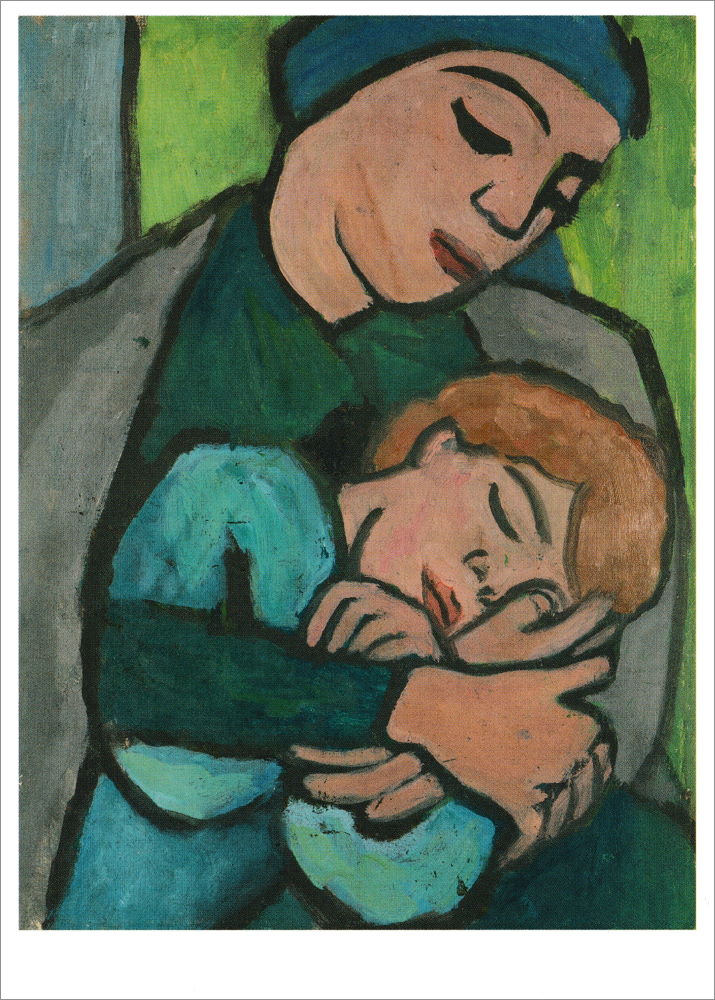 Kunstkarte Gabriele Münter "Mutter mit schlafendem Kind"