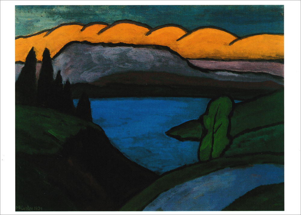 Kunstkarte Gabriele Münter "Der blaue See"