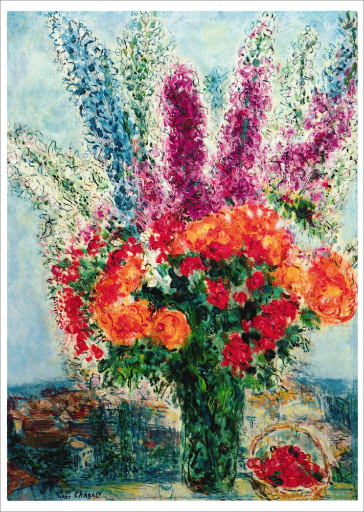 Kunstkarte Marc Chagall "Blumenstrauß"