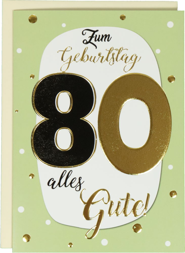 Glückwunschkarte Geburtstag Best Age Zum 80. alles Gute!
