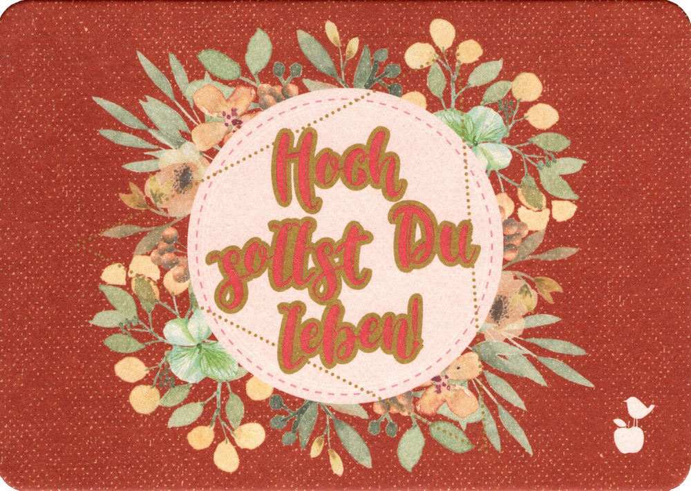 Postkarte Sprüche & Humor "Hoch sollst Du leben!"