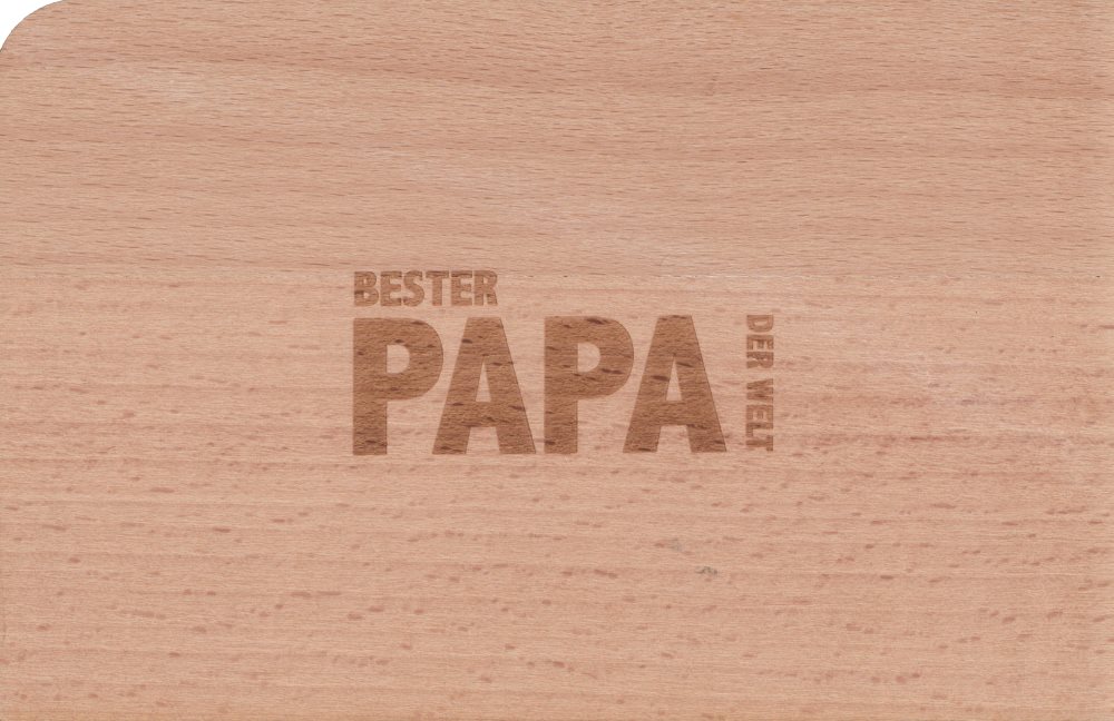 Holzpostkarte "Bester Papa der Welt"