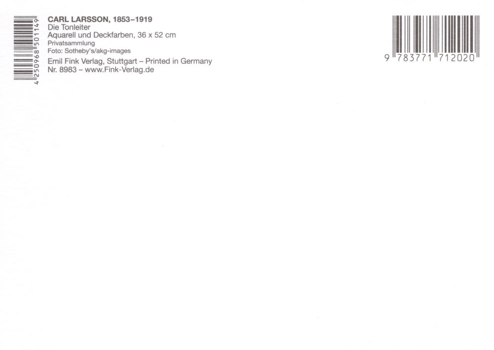 Kunstkarte Carl Larsson "Die Tonleiter"