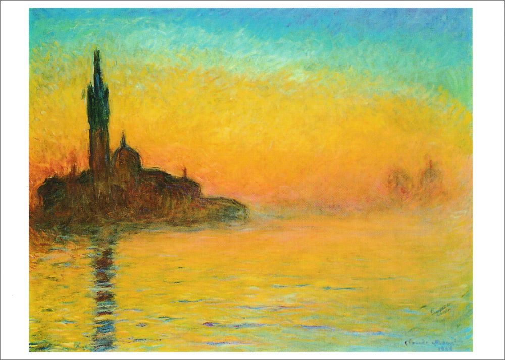 Kunstkarte Claude Monet "Dämmerung (Venedig)"