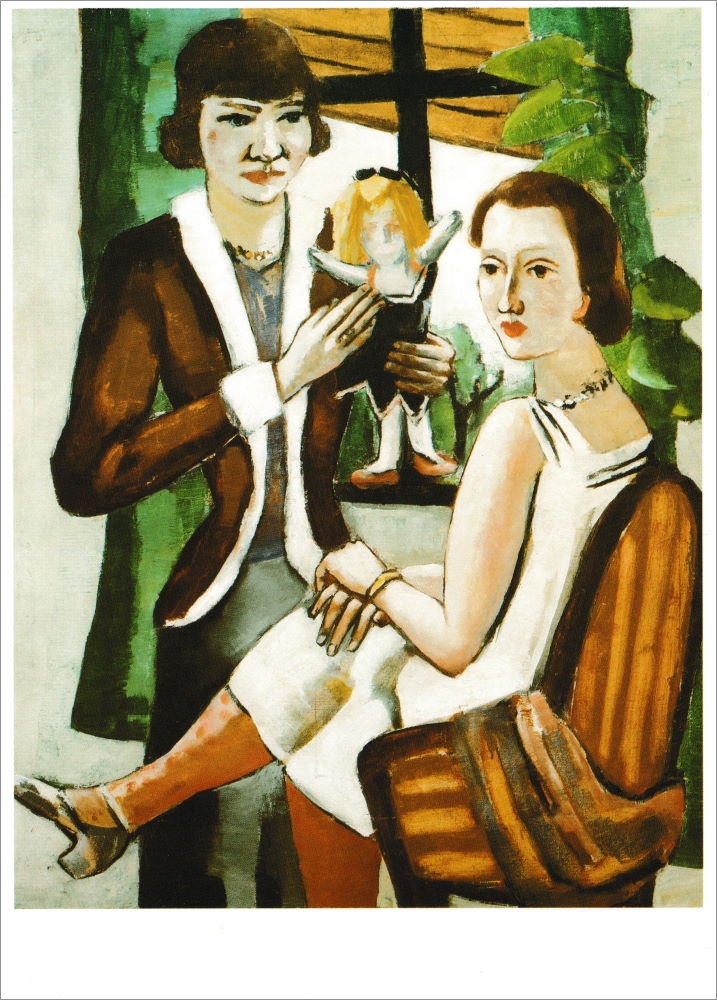 Schwarze Schwertlinien Kunstpostkarte Max Beckmann 