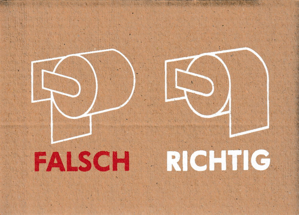 Pappcard-Postkarte "Falsch - Richtig"