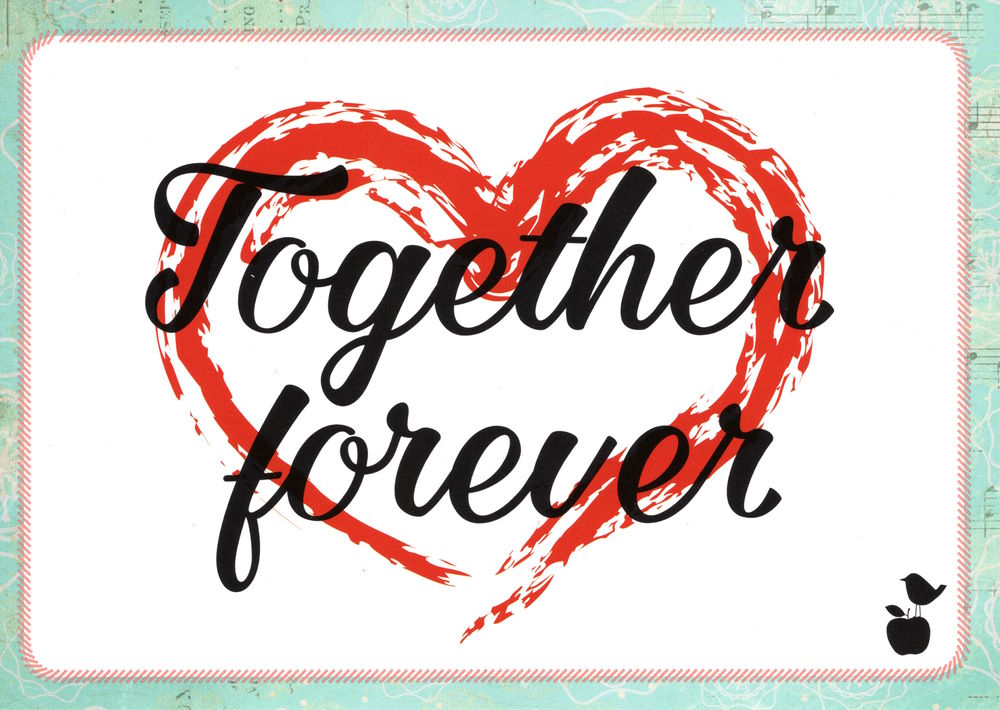 Postkarte Sprüche & Humor "Together forever"