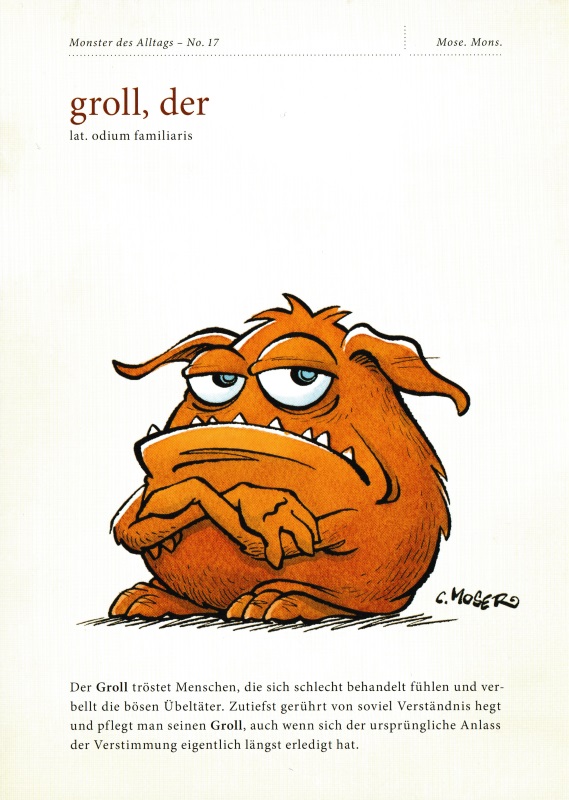 Postkarte "Monster des Alltags - No. 17: groll, der"