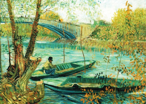 Kunstkarte Vincent van Gogh "Angeln im Frühling"