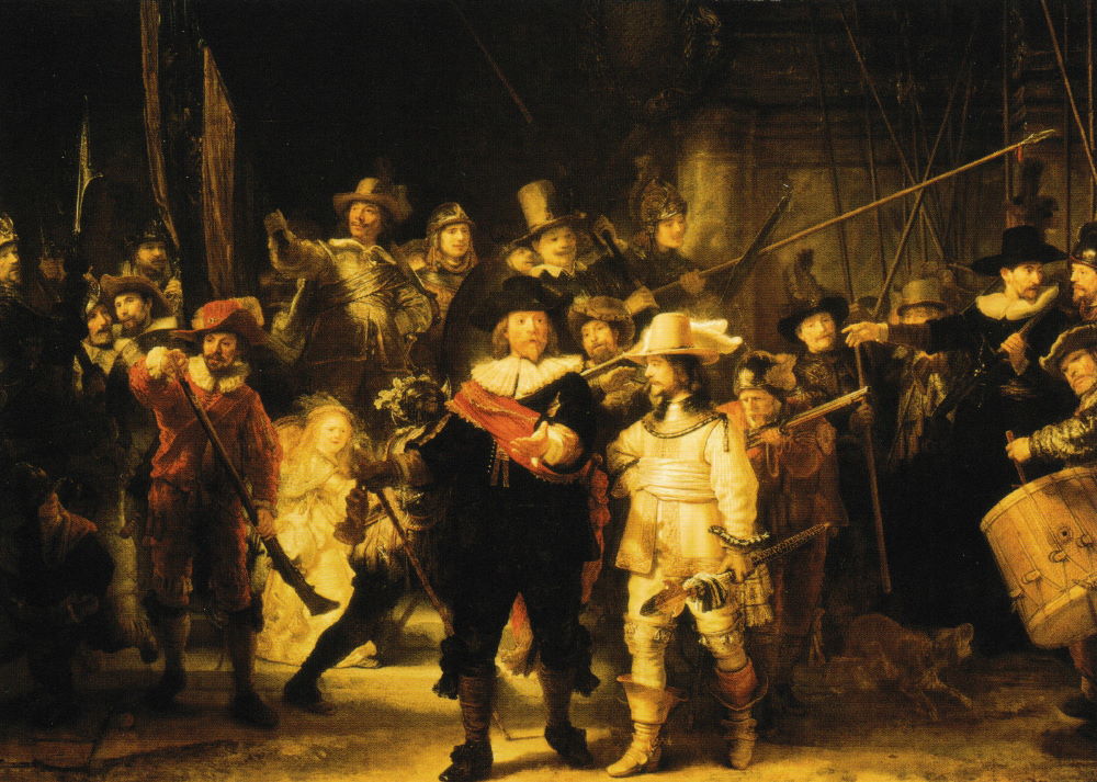 Kunstkarte Rembrandt "Die Nachtwache"