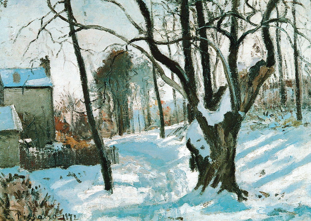 Kunstkarte Camille Pissarro "Louvanciennes (Schneelandschaft)"