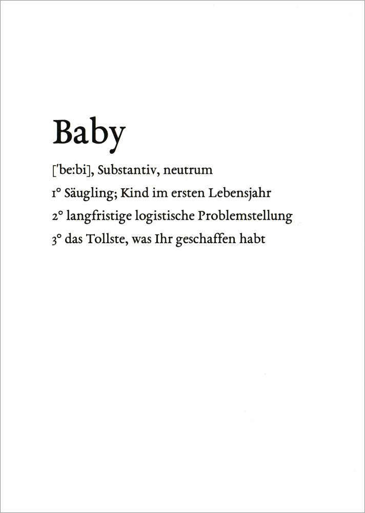 Lexikarte "Baby"