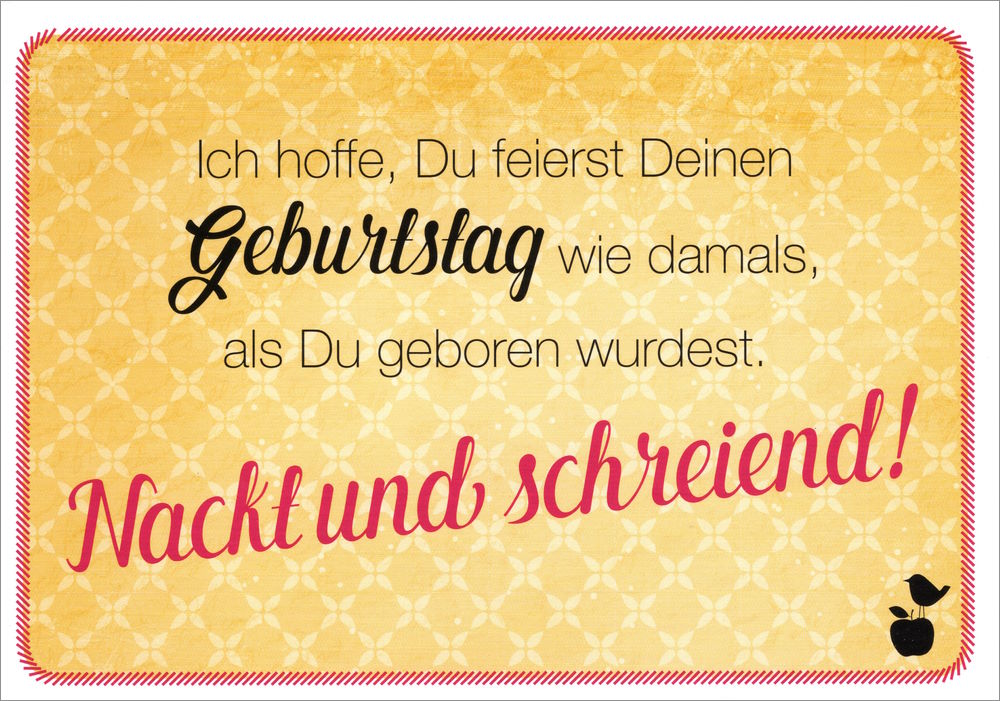Postkarte Sprüche & Humor "Ich hoffe, Du feierst Deinen"