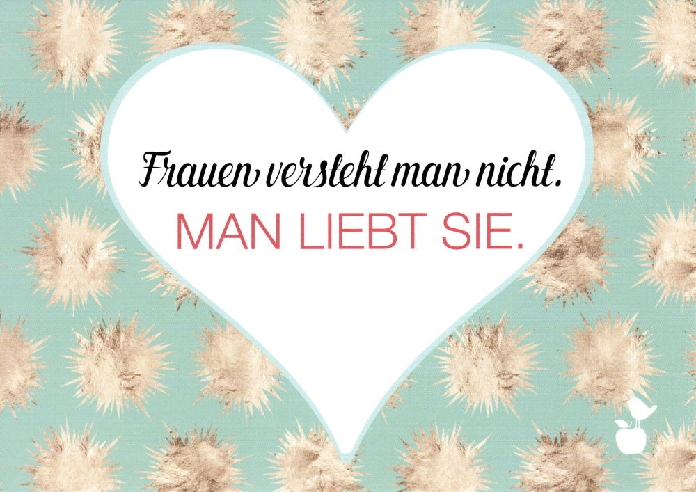 Postkarte Sprüche & Humor "Frauen versteht man nicht.