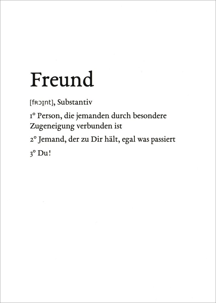Lexikarte "Freund"