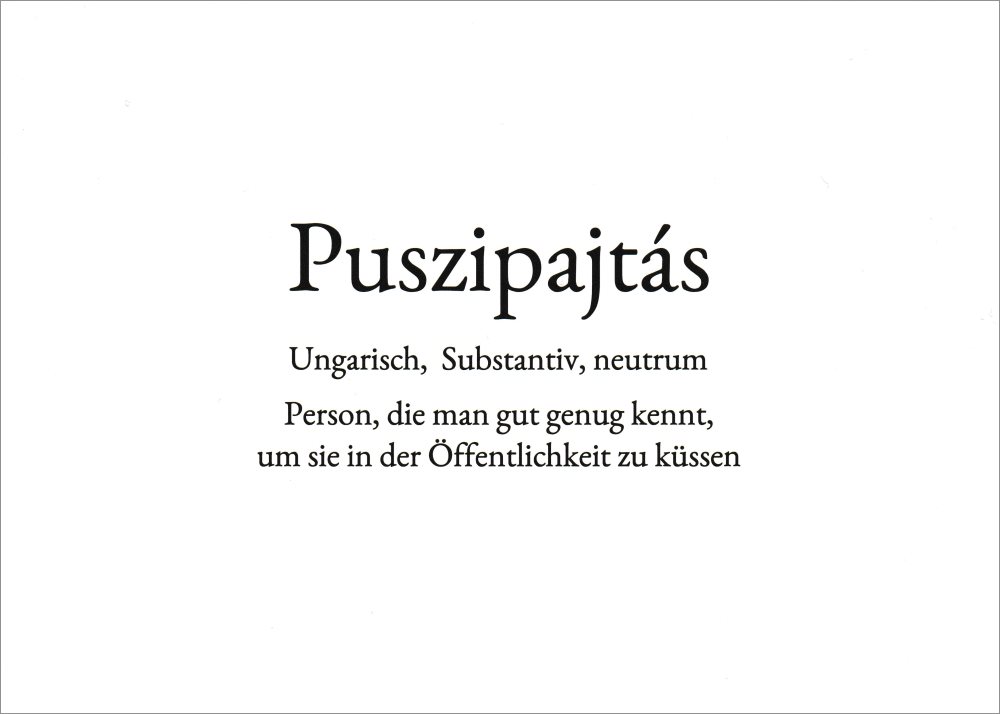 Wortschatz-Postkarte "Puszipajtás"