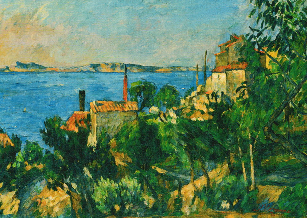 Kunstkarte Paul Cézanne "Das Meer bei L'Estaque"