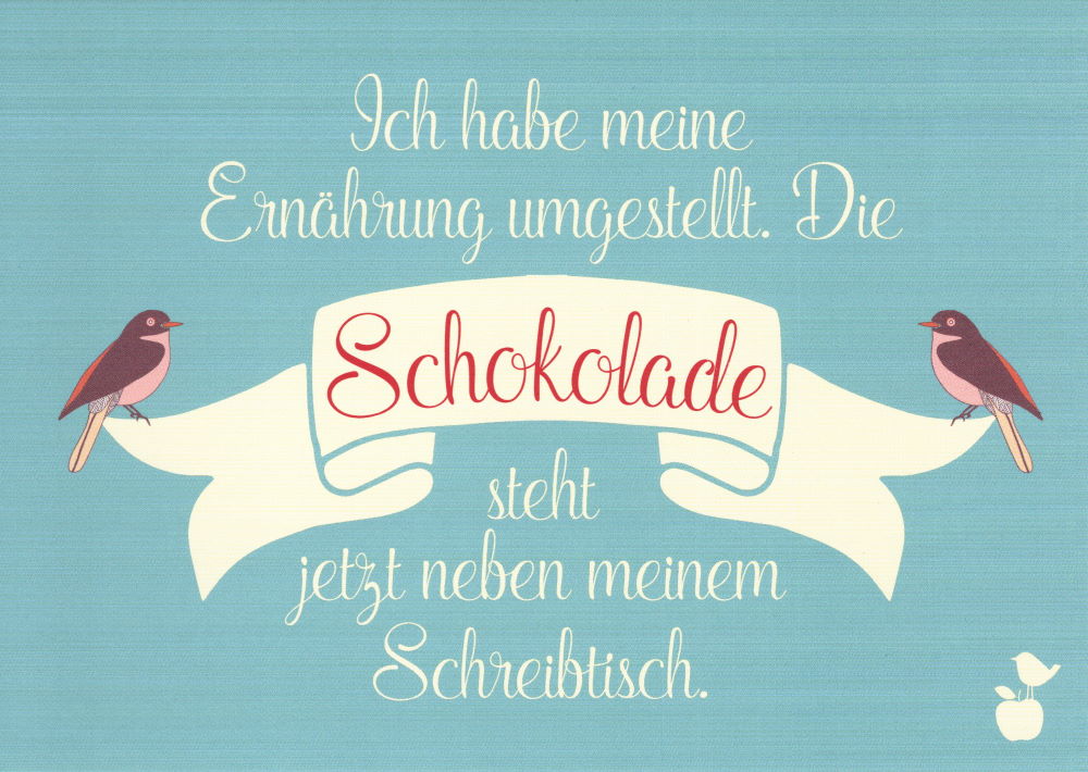 Postkarte Sprüche & Humor "Ich habe meine Ernährung"