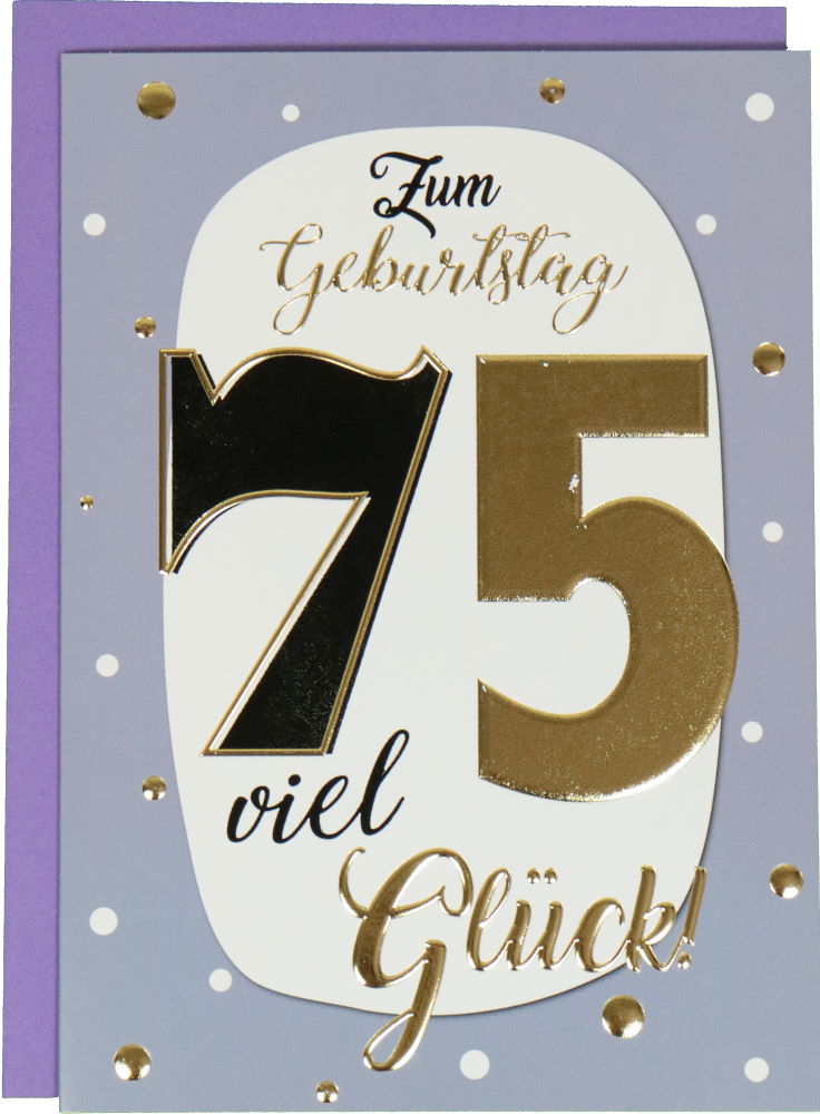 Glückwunschkarte Geburtstag: Best Age Zum 75. viel Glück!
