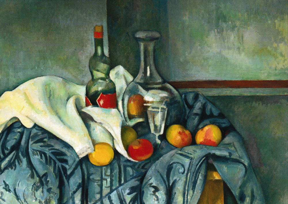 Kunstkarte Paul Cézanne "Die Pfefferminzlikörflasche"