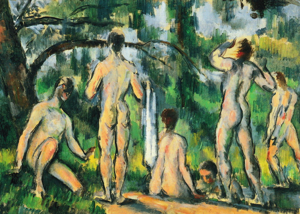 Kunstkarte Paul Cézanne "Das Baden"