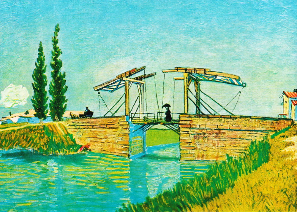 Kunstkarte Vincent van Gogh "Die Brücke von Lang Lois in Arles"