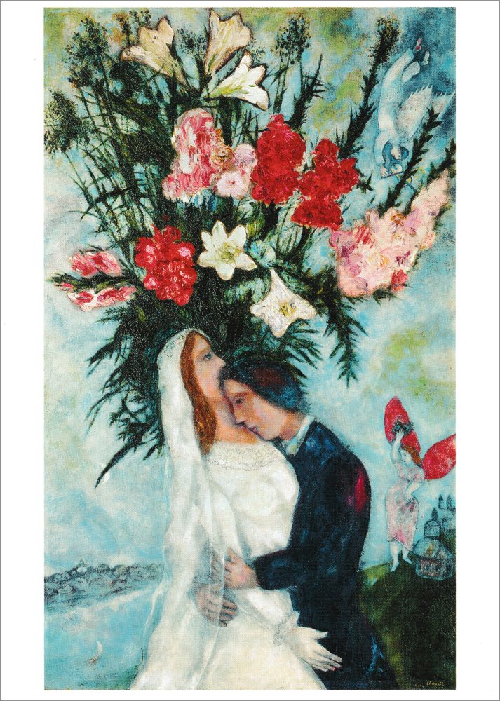 Kunstkarte Marc Chagall "Das Brautpaar"