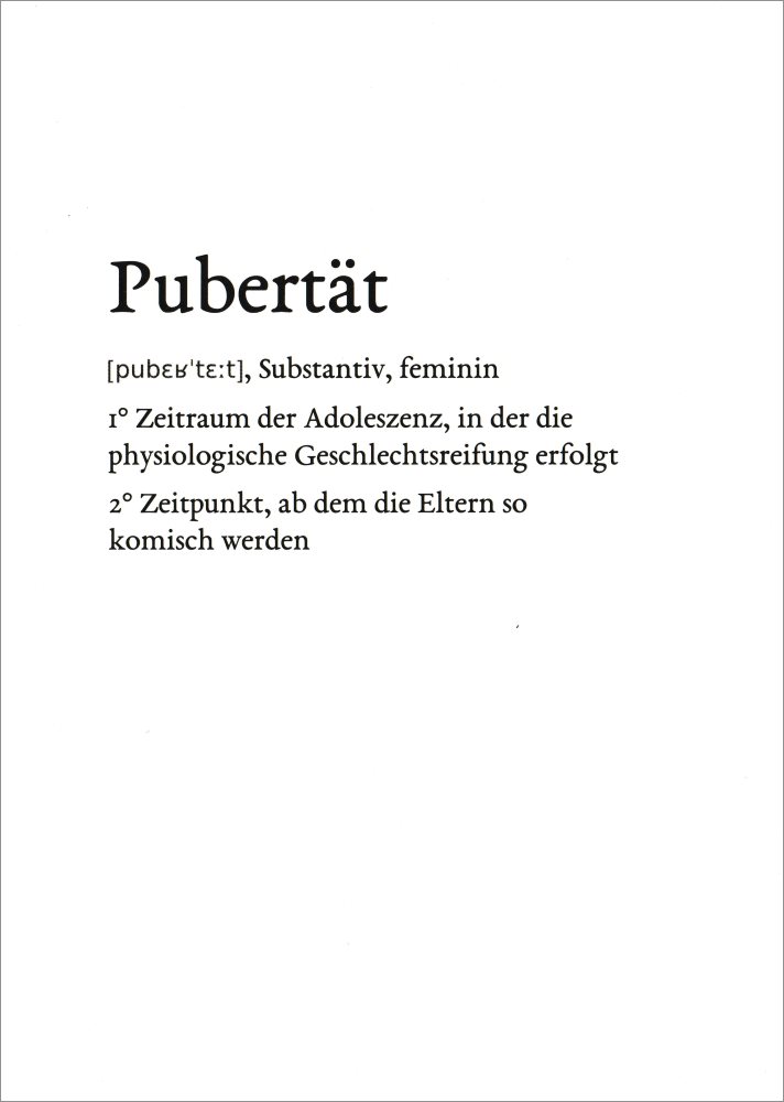 Lexikarte "Pubertät"