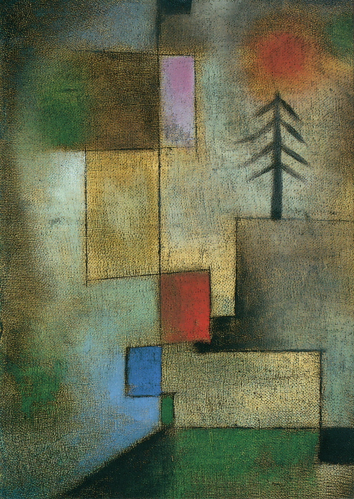 Kunstkarte Paul Klee "Kleines Tannenbild"