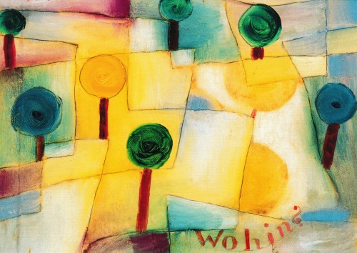 Kunstkarte Paul Klee "Wohin? Junger Garten"