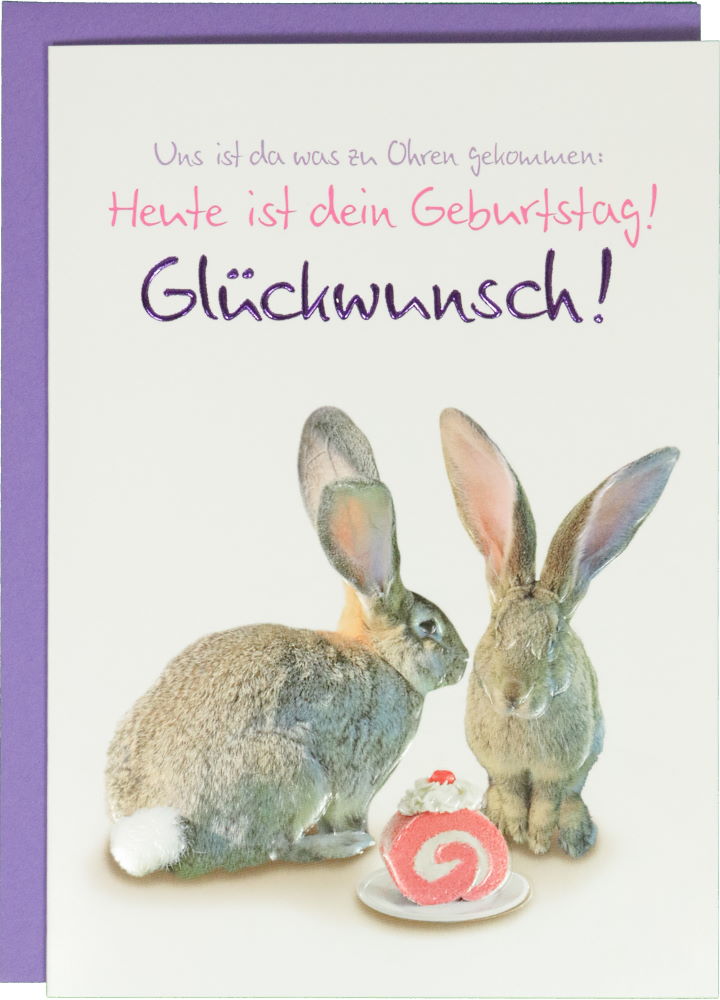 Glückwunschkarte Geburtstag Uns ist da was zu Ohren