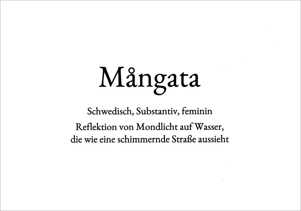 Wortschatz-Postkarte "Mangata"