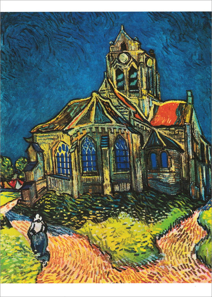 Kunstkarte Vincent van Gogh "Die Kirche von Auvers"
