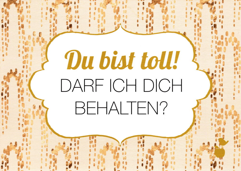 Postkarte Sprüche & Humor "Du bist toll! Darf ich Dich"