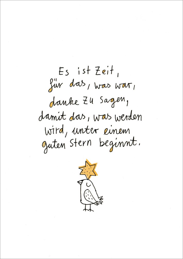 POSTKARTE BESINNLICHES &ES ist Zeit, für das, was war, danke zu sagen