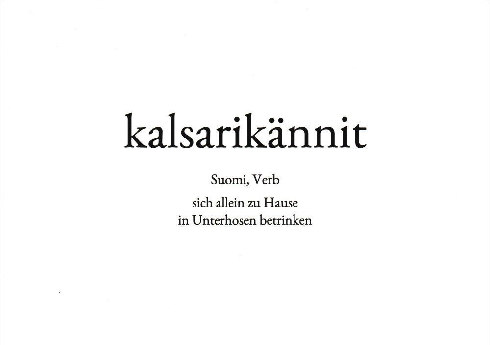 Wortschatz-Postkarte "kalskarikännit"