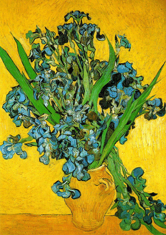 Kunstkarte Vincent van Gogh "Stillleben mit Schwertlilien"